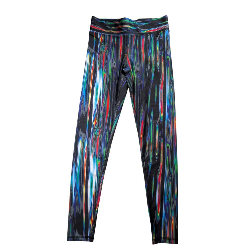 Psychedelic Dopamine Print Leggings NWT Colorful Stretch Festival Activewear Med